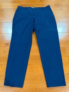 NWT Eileen Fisher Midnight Washed Organic Cotton Tencel Twill Trousers Pants M